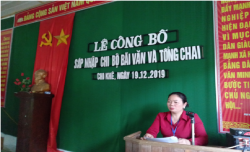 Xã Chi Khê (Con Cuông): Công bố Quyết định sáp nhập thôn, bản