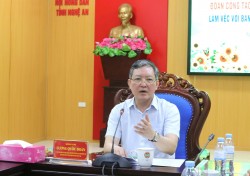 Chủ tich Trung ương Hội Nông dân Nghệ An thăm và làm việc với Hội Nông dân tỉnh Nghệ An