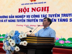 Hội Nông dân tỉnh Nghệ An tổ chức Hội nghị: Bồi dưỡng kỹ năng sử dụng AI phục vụ công tác tuyên truyền trên nền tảng số hỗ trợ cho công tác Hội